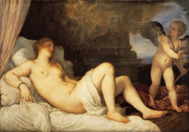 Tizians Danae mit Cupido