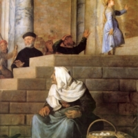 Eierverkäuferin, Tempelgang Mariä