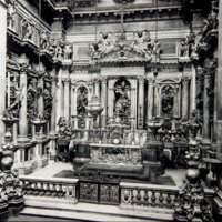 Bronzestatuen am Hauptaltar der Cappella del Tesoro di San Gennaro