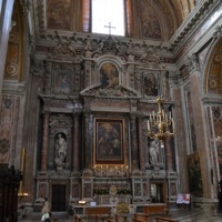 Gesù Nuovo: Altarwand,  Ignatius von Loyota und Franz Xaver verehren die Madonna